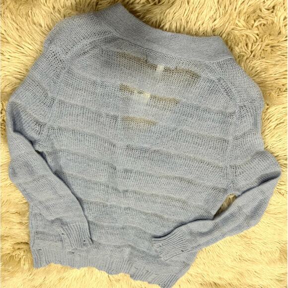 Urban Outfitters Lightweight Light blue oversized cardigan Size XS New - Picture 4 of 9